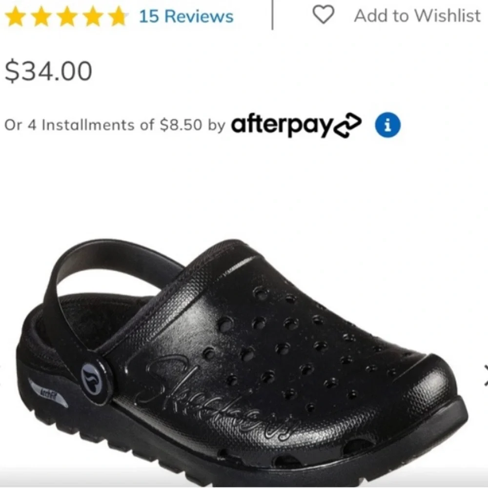 New Fur-lined Black Skechers Clogs/Mules - Picture 4 of 5